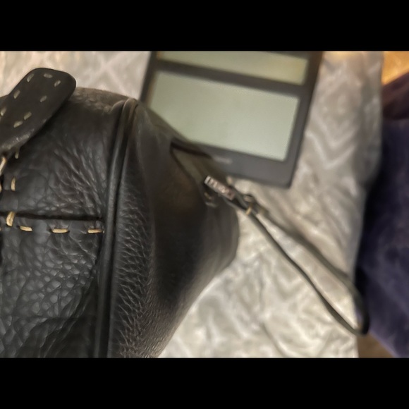 Authentic Fendi Selleria black leather bag. 15” long, 4.5” high and 3” wide. - Picture 5 of 10